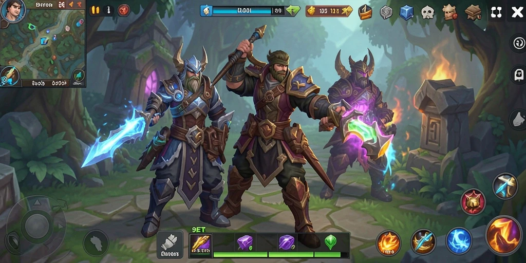 Screenshot gameplay 9ET menampilkan aksi seru dalam pertempuran.