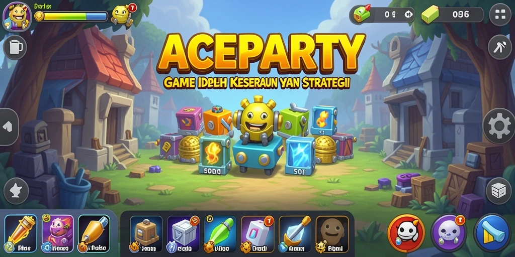 Screenshot gameplay ACEPARTY yang menunjukkan karakter dalam aksi.
