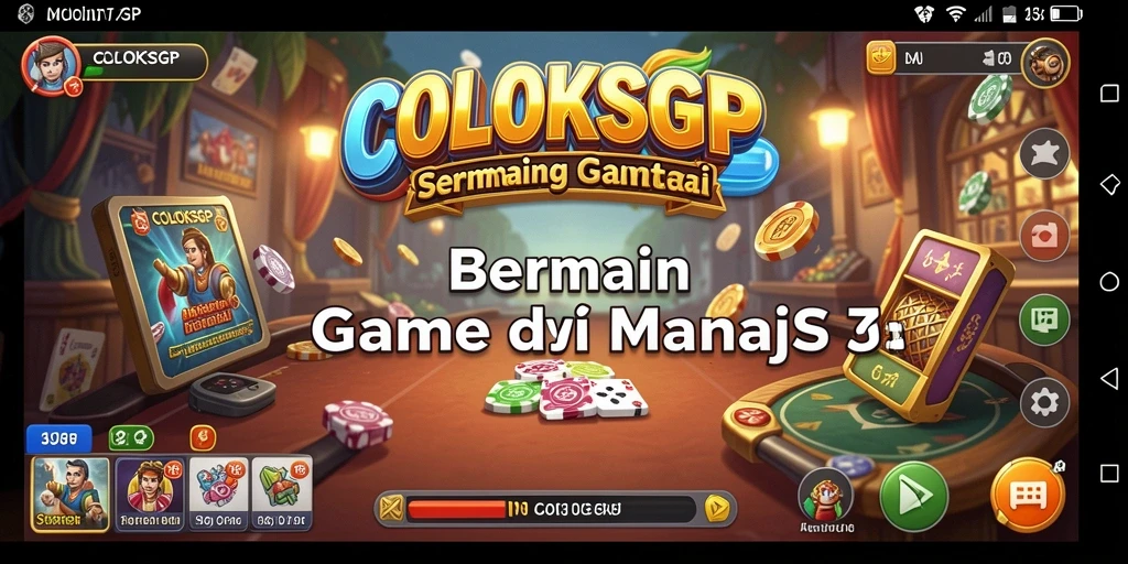 Screenshot utama COLOKSGP yang menunjukkan gameplay yang ceria dan menantang.
