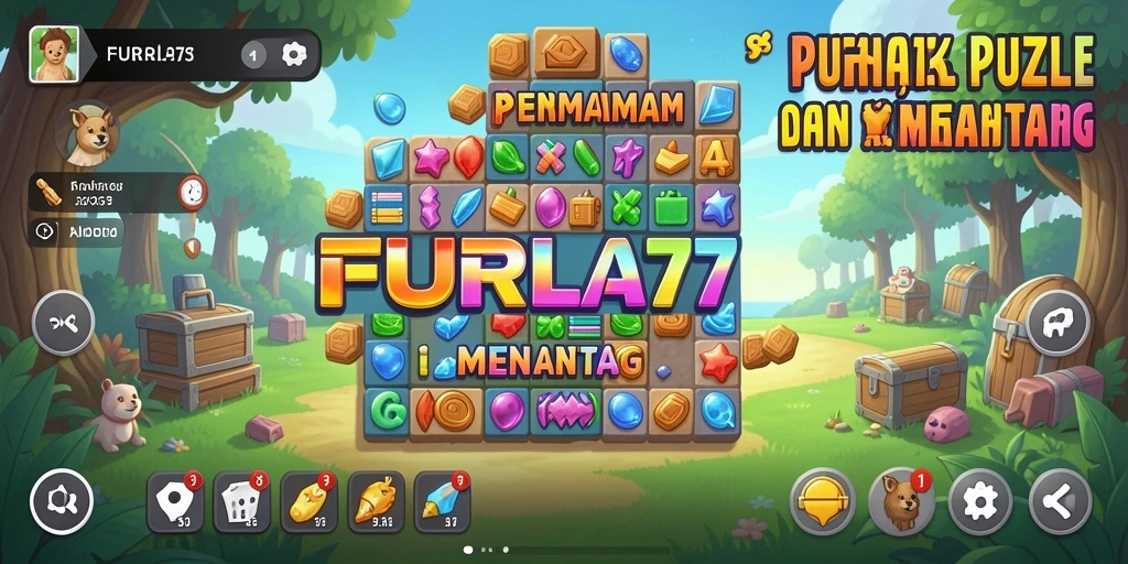 Screenshot gameplay FURLA77 menunjukkan tantangan Puzzle yang menarik.