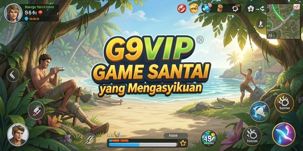Screenshot G9VIP menampilkan gameplay seru dan karakter warna-warni.