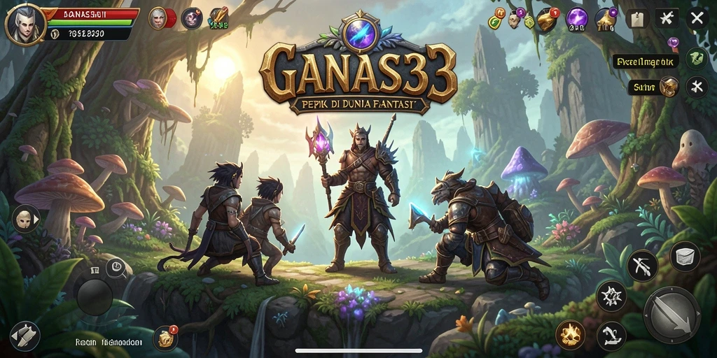 Tampilan gameplay RPG GANAS33 yang memukau dan dinamis.