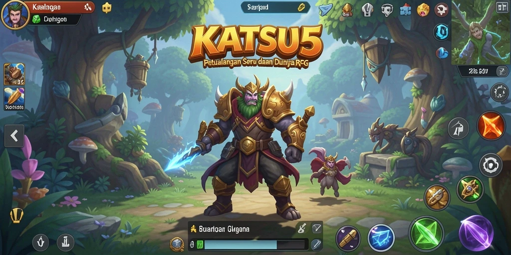 Tampilan gameplay KATSU5 yang menawan dan penuh aksi.