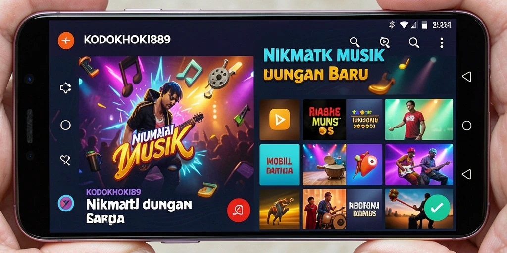 Tampilan gameplay menampilkan pengalaman interaktif dengan musik.