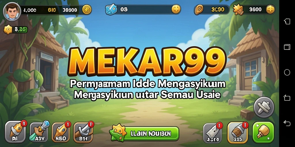 Tampilan screenshot gameplay yang menunjukkan kemajuan dalam <strong>MEKAR99</strong>.