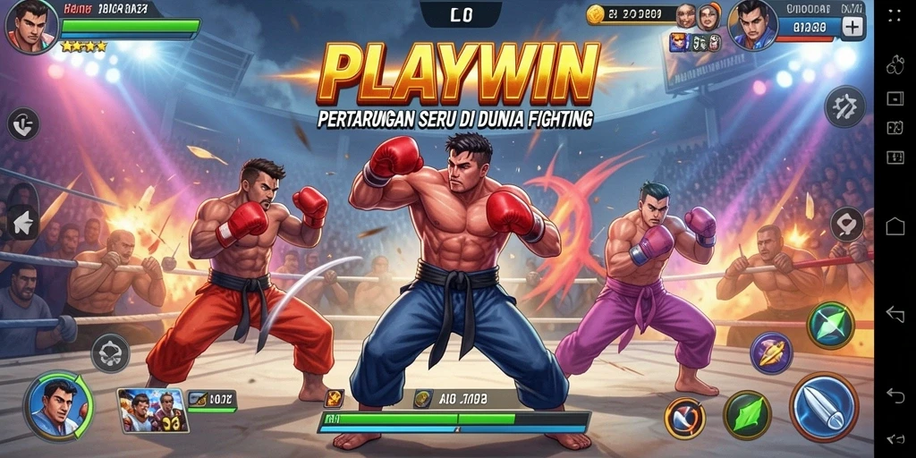 Screenshot gameplay menunjukkan pertarungan intens antara karakter.