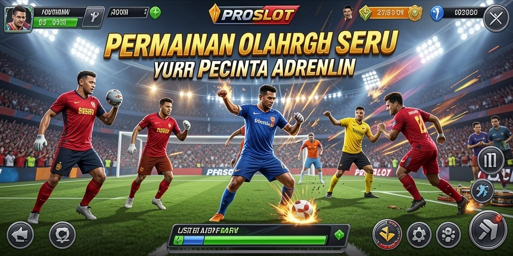 Tampilan gameplay seru dari PROSLOT yang menampilkan adu strategi olahraga.