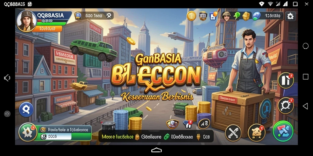 Tampilan gameplay menarik di QQ88ASIA dengan nuansa Tycoon yang kental.