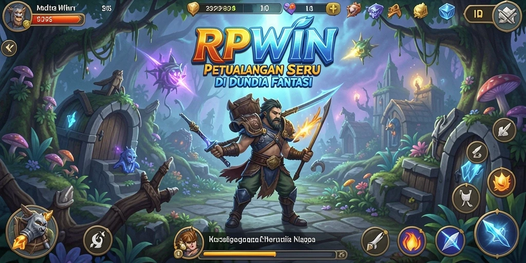 Screenshot utama RPWIN menampilkan aksi seru dalam petualangan epik.