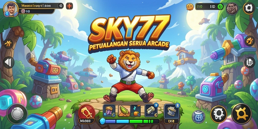 Tampilan gameplay <strong>SKY77</strong> yang penuh warna dan dinamis.