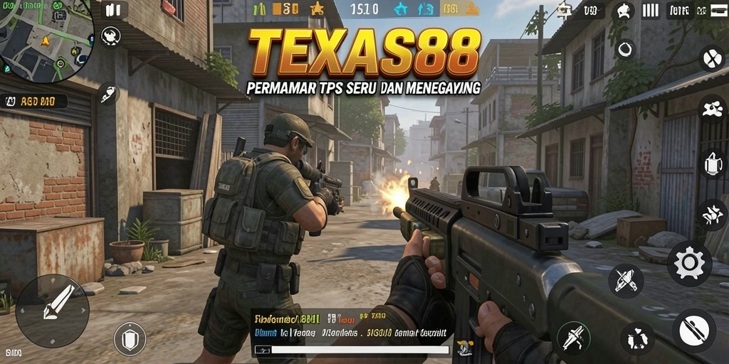 Gameplay seru TEXAS88 dengan aksi menembak yang mendebarkan.