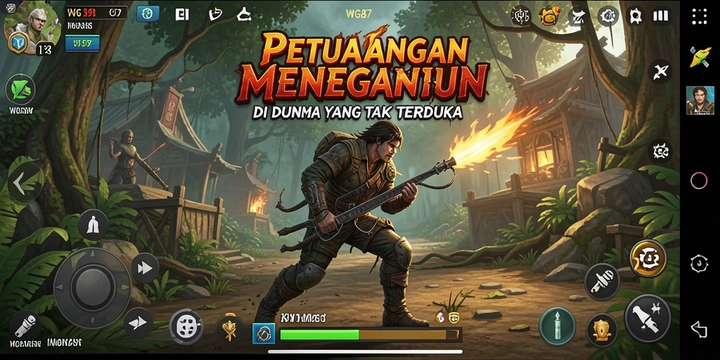 Screenshot utama menunjukkan gameplay menegangkan dalam petualangan WG87.