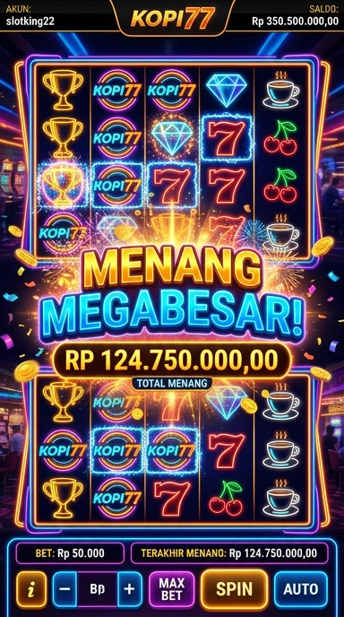 Pengguna menikmati kemudahan navigasi di aplikasi kopi77.