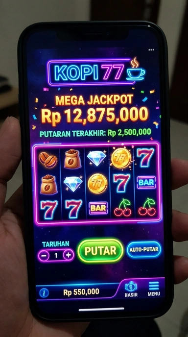 Fitur pencarian aplikasi di kopi77 yang efisien.